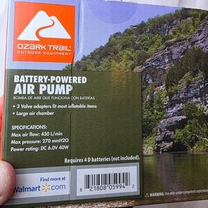 Ozark Trail Battery Powered Air Pump Portable Inflatable Mattress Pool 62201 F2